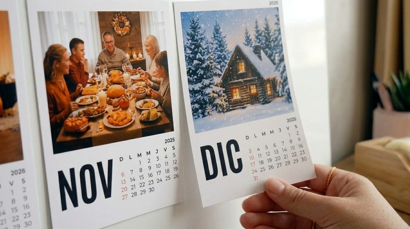 Calendario Imán - 12 PolaPrint
